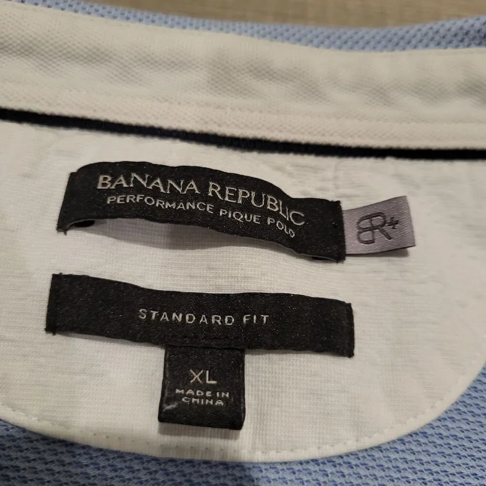 Banana Republic Performance Pique Standard Fit Short Sleeve Polo Shirt Mens XL